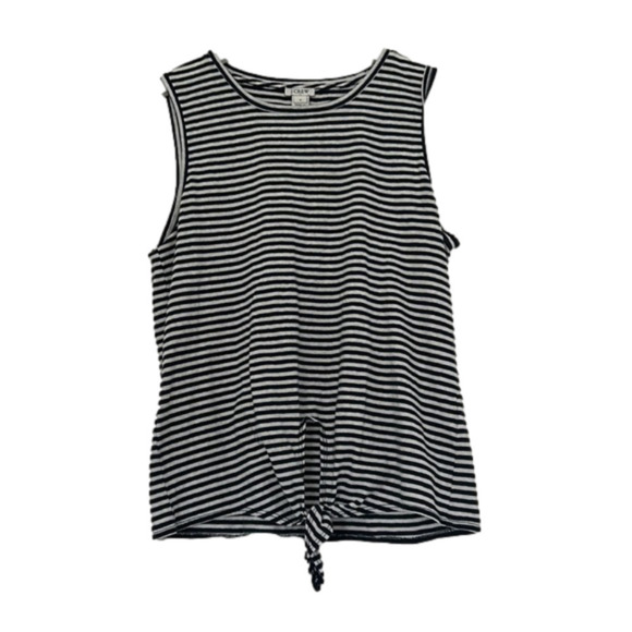 J. Crew Factory Striped Tie-Front Tank Top, Small - Picture 1 of 8